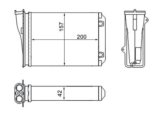 MAHLE AH 274 000S Heat Exchanger, interior heating
