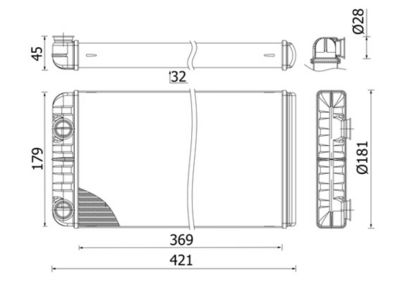 Heat Exchanger, interior heating MAHLE AH 312 000S