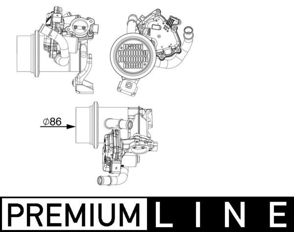 MAHLE CE 18 000P Cooler, exhaust gas recirculation