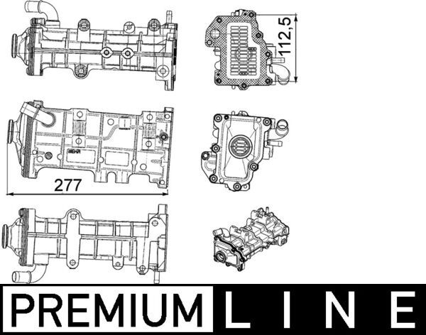 MAHLE CE 23 000P Cooler, exhaust gas recirculation