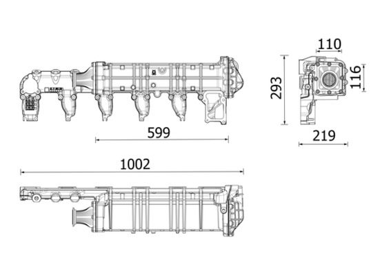 MAHLE CE 38 000P Cooler, exhaust gas recirculation