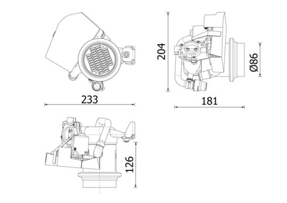 MAHLE CE 40 000P Cooler, exhaust gas recirculation