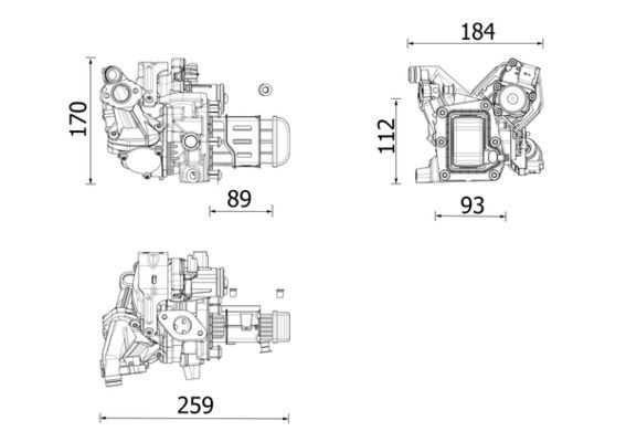 MAHLE CE 42 000P Cooler, exhaust gas recirculation