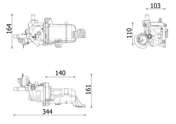 MAHLE CE 49 000P Cooler, exhaust gas recirculation