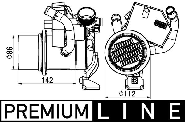 MAHLE CE 5 000P Cooler, exhaust gas recirculation