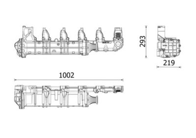 Cooler, exhaust gas recirculation MAHLE CE 51 000P