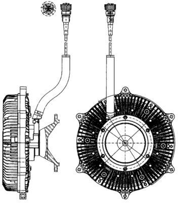 Clutch, radiator fan MAHLE CFC 215 000P