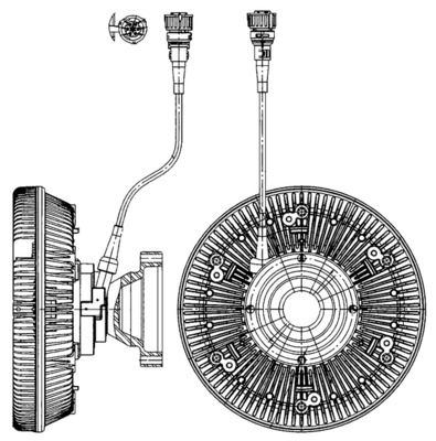 Clutch, radiator fan MAHLE CFC 226 000P