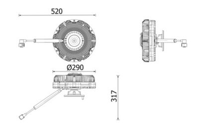 Clutch, radiator fan MAHLE CFC 276 000P