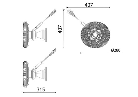 MAHLE CFC 277 000P Clutch, radiator fan