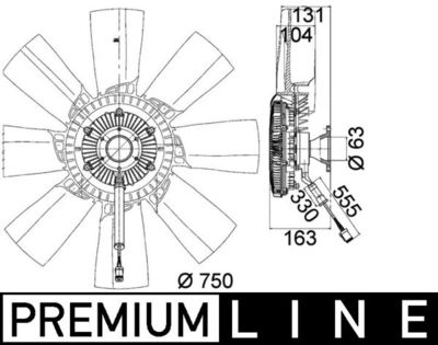 Fan, engine cooling MAHLE CFF 473 000P