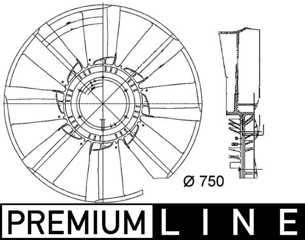 MAHLE CFW 34 000P Fan Wheel, engine cooling
