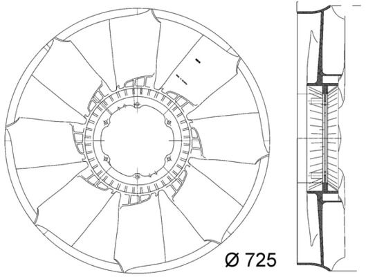 MAHLE CFW 50 000P Fan Wheel, engine cooling