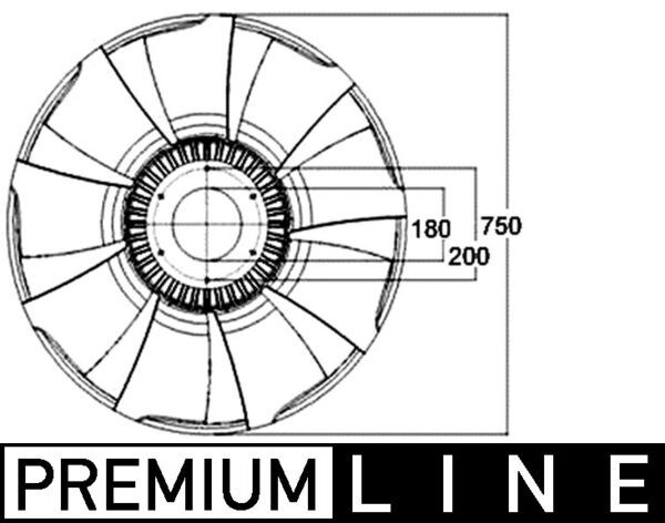 MAHLE CFW 54 000P Fan Wheel, engine cooling