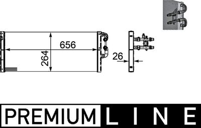 Low Temperature Cooler, charge air cooler MAHLE CIR 18 000P