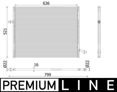 Low Temperature Cooler, charge air cooler MAHLE CIR 36 000P