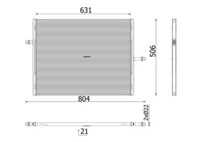 Low Temperature Cooler, charge air cooler MAHLE CIR 40 000P