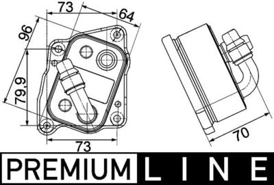 Oil Cooler, engine oil MAHLE CLC 107 000P