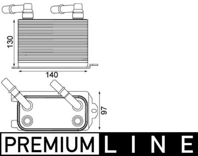 Oil Cooler, automatic transmission MAHLE CLC 228 000P