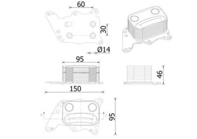Oil Cooler, engine oil MAHLE CLC 278 000S