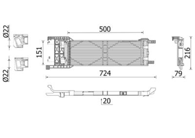 Oil Cooler, automatic transmission MAHLE CLC 325 000P