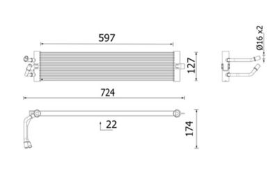 Oil Cooler, automatic transmission MAHLE CLC 399 000P
