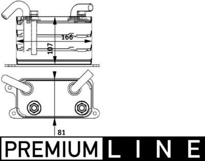Oil Cooler, automatic transmission MAHLE CLC 62 000P