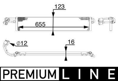 Oil Cooler, automatic transmission MAHLE CLC 71 000P