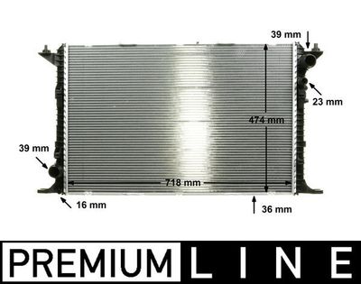 Radiator, engine cooling MAHLE CR 1026 000P