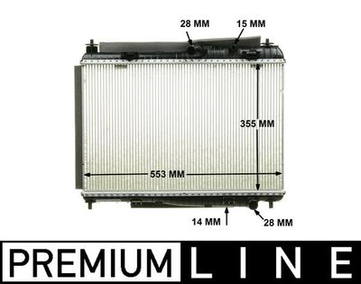Radiator, engine cooling MAHLE CR 1135 000P