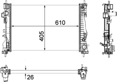 Radiator, engine cooling MAHLE CR 1178 000P