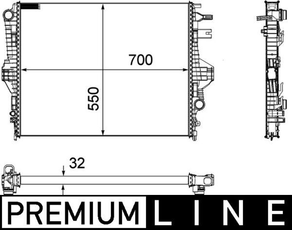MAHLE CR 1184 000P Radiator, engine cooling