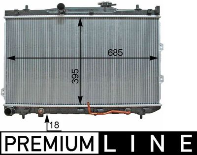 Radiator, engine cooling MAHLE CR 1336 000P
