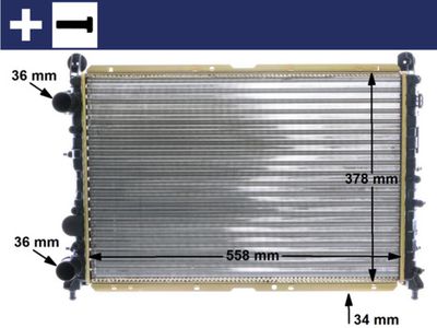 Radiator, engine cooling MAHLE CR 1412 000S