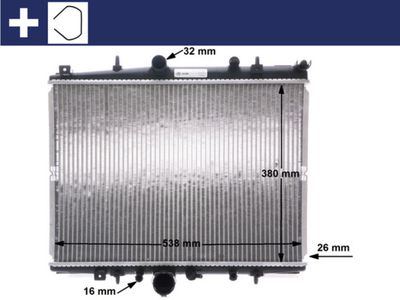 Radiator, engine cooling MAHLE CR 1433 000S