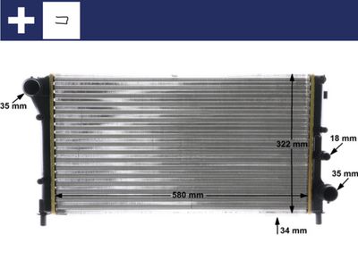 Radiator, engine cooling MAHLE CR 1453 000S