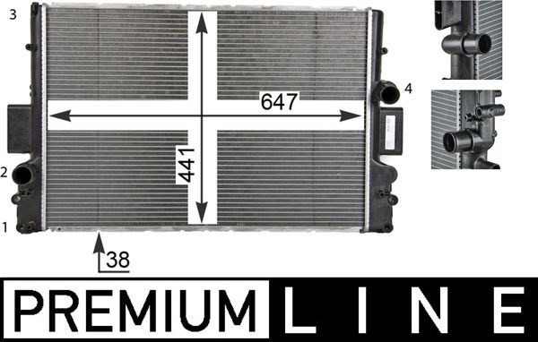 MAHLE CR 1551 000P Radiator, engine cooling