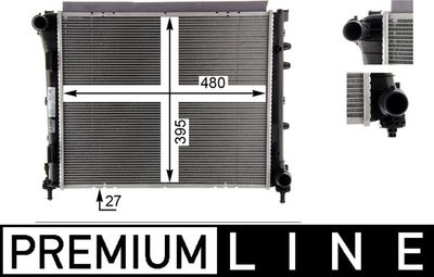 Radiator, engine cooling MAHLE CR 1586 000P