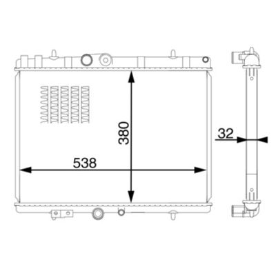 Radiator, engine cooling MAHLE CR 1598 000S
