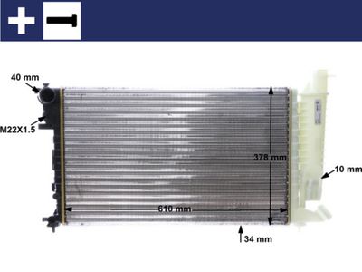 Radiator, engine cooling MAHLE CR 167 000S