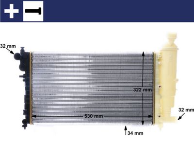 Radiator, engine cooling MAHLE CR 169 000S