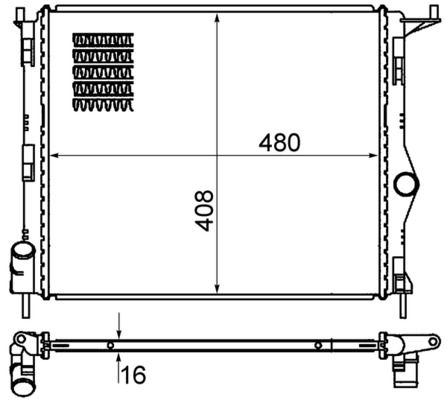 MAHLE CR 1765 000S Radiator, engine cooling