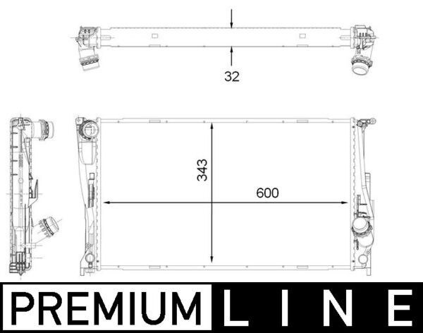 MAHLE CR 1923 000P Radiator, engine cooling