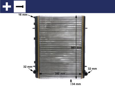 Radiator, engine cooling MAHLE CR 2033 000S