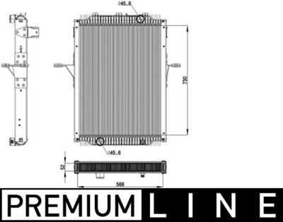 Radiator, engine cooling MAHLE CR 2098 000P