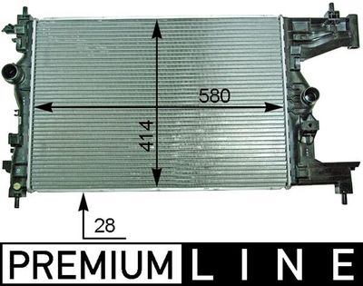 Radiator, engine cooling MAHLE CR 2114 000P