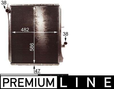 Radiator, engine cooling MAHLE CR 215 000P
