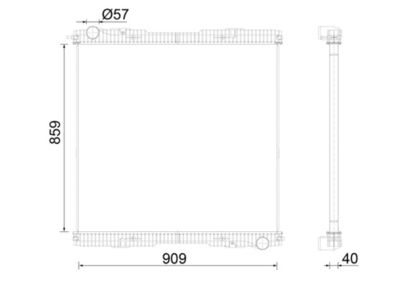 Radiator, engine cooling MAHLE CR 2151 000S