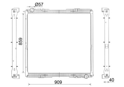 Radiator, engine cooling MAHLE CR 2151 001S