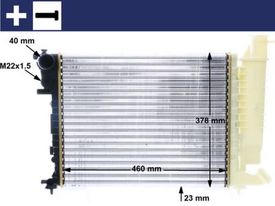 Radiator, engine cooling MAHLE CR 2205 000S